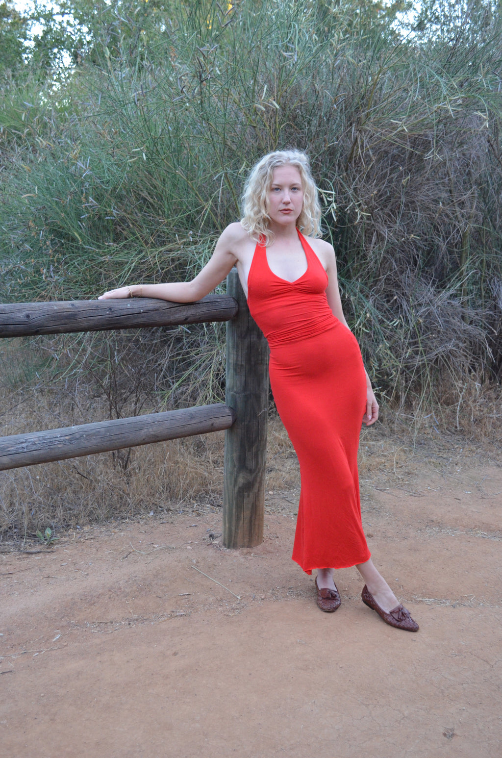 TOMATO HALTER DRESS