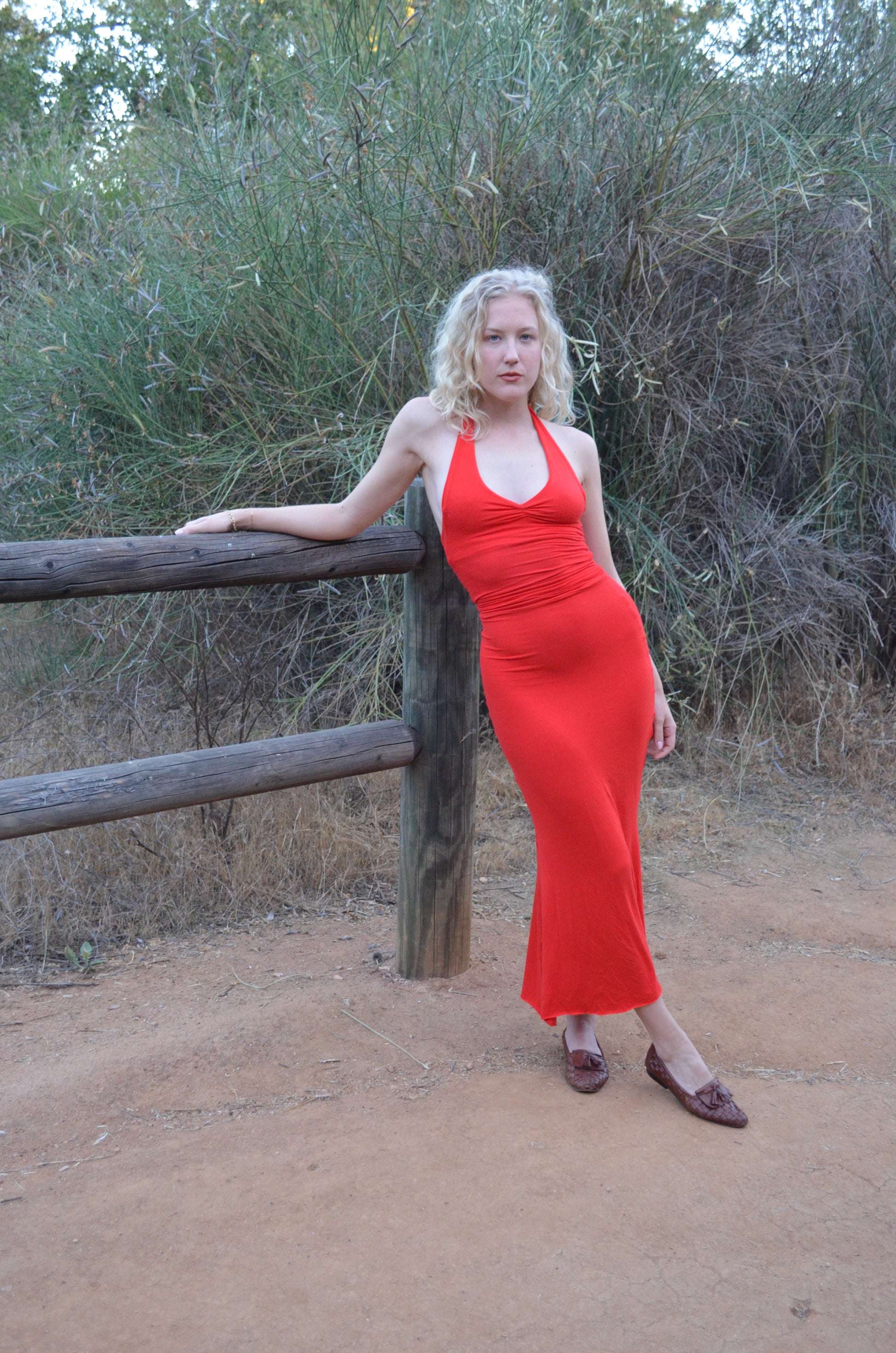 TOMATO HALTER DRESS